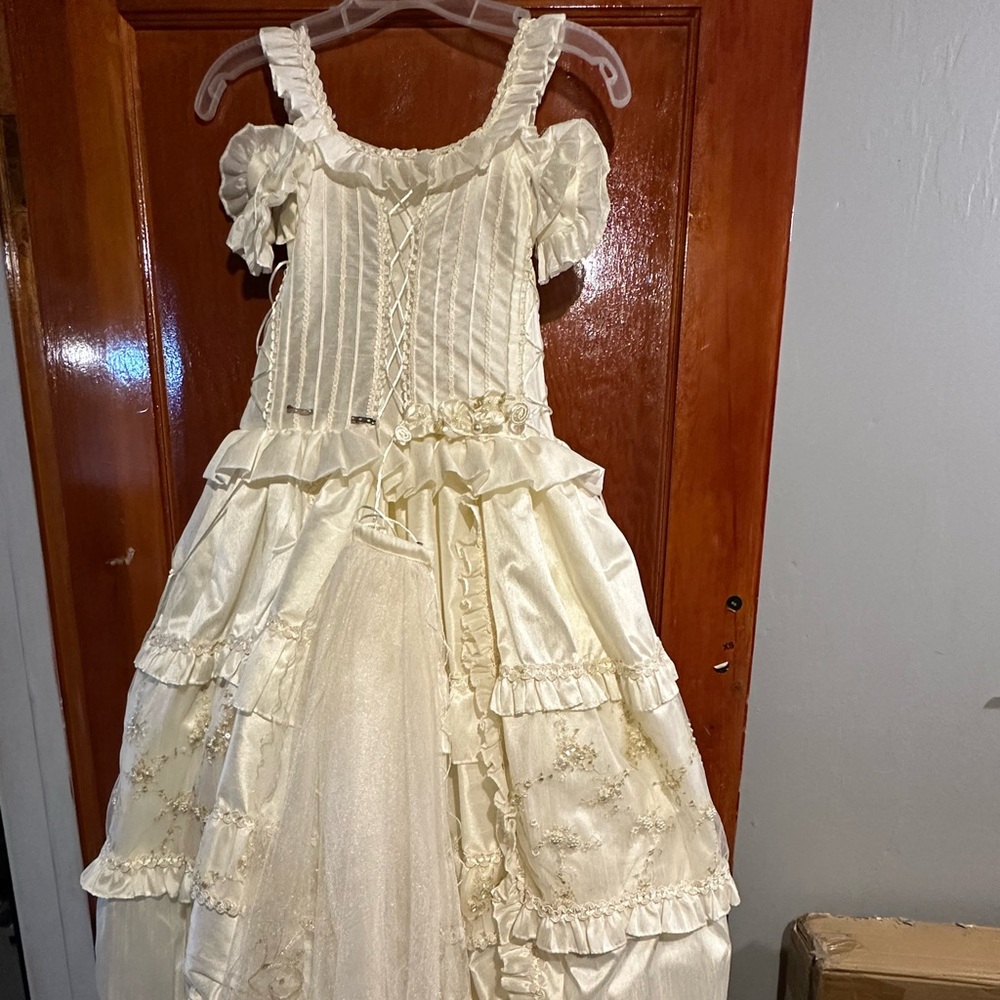 Elegant Cream Kids Dress